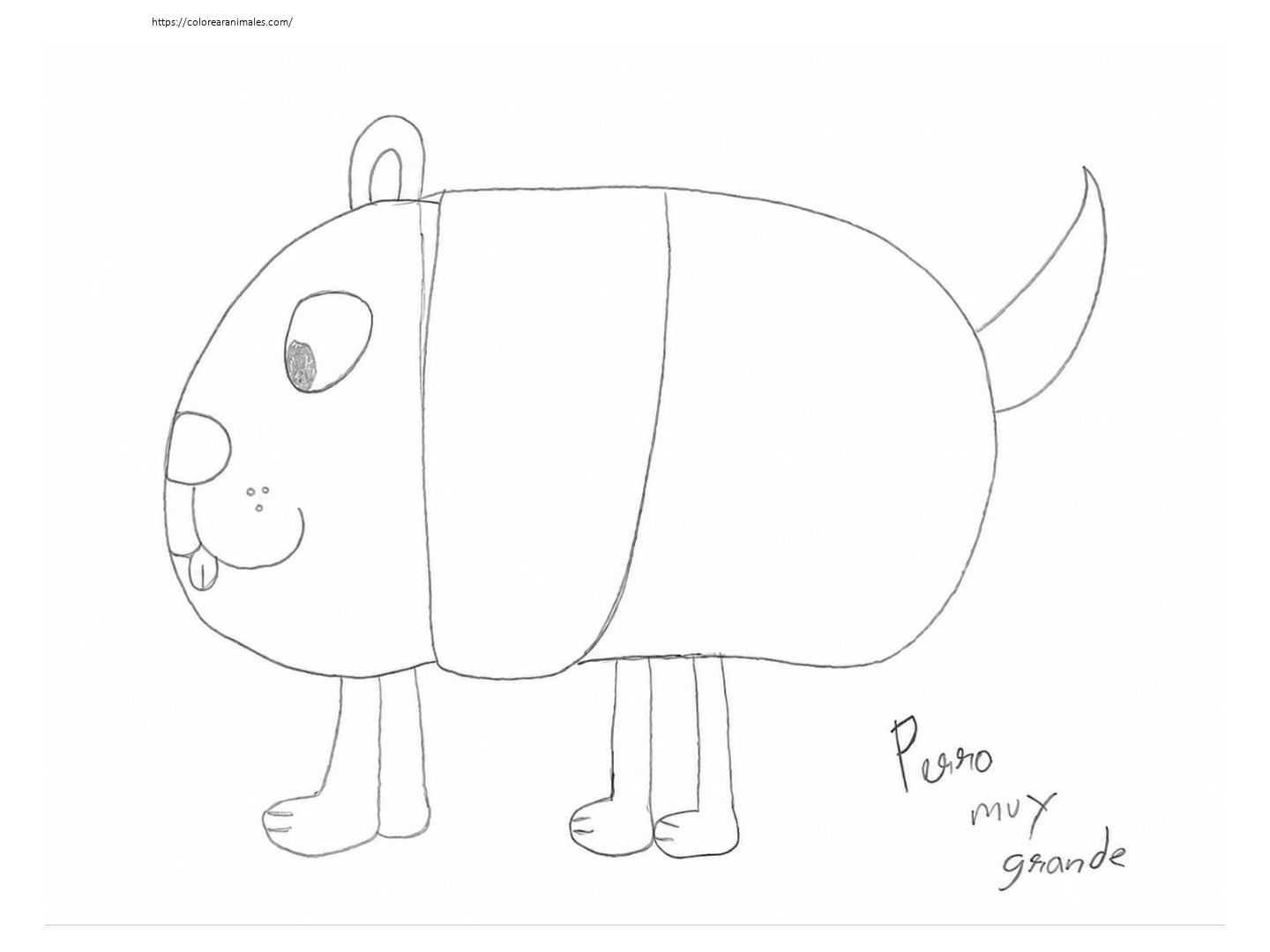 Perro grande para colorear