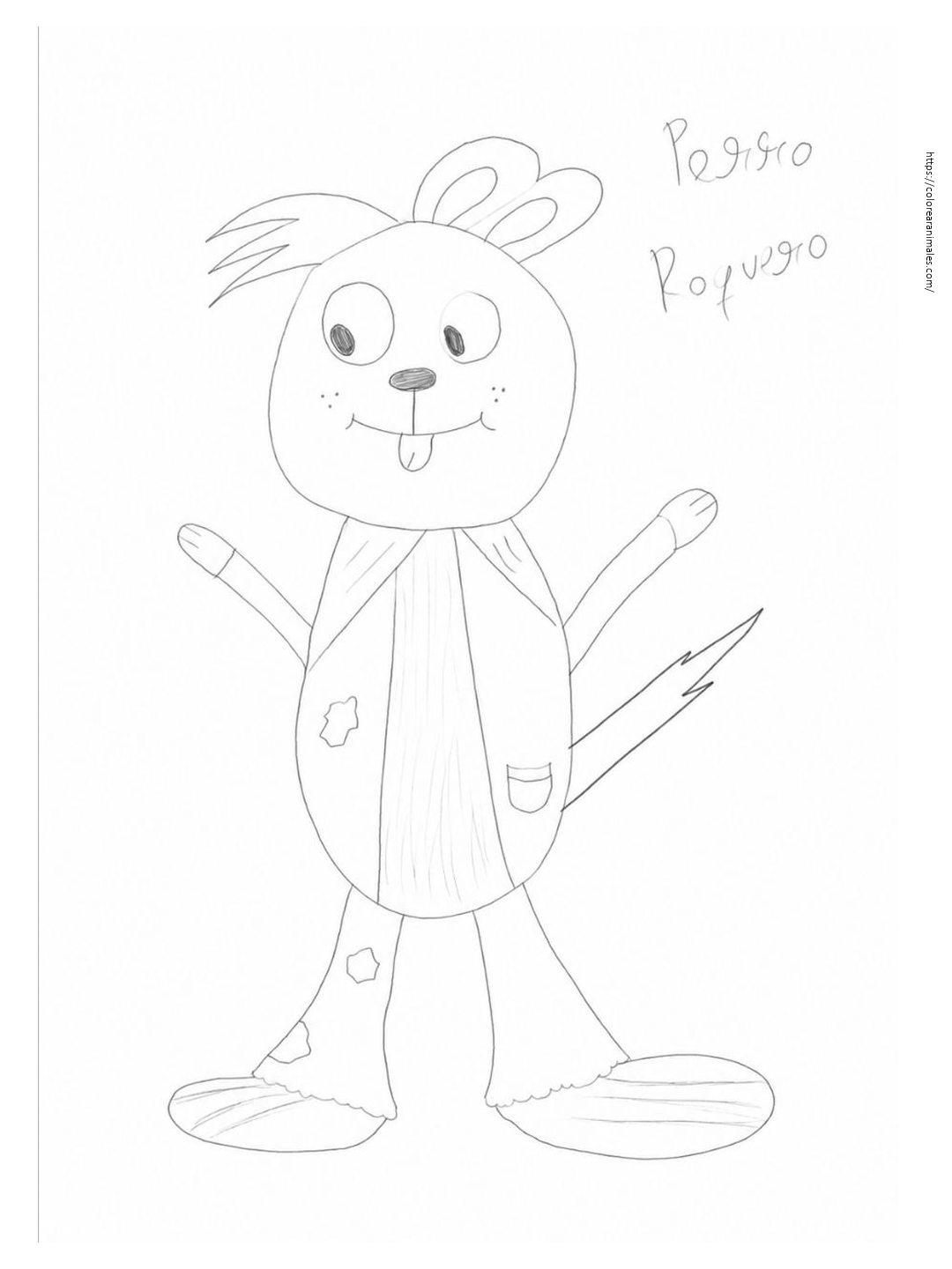 Perro roquero para colorear