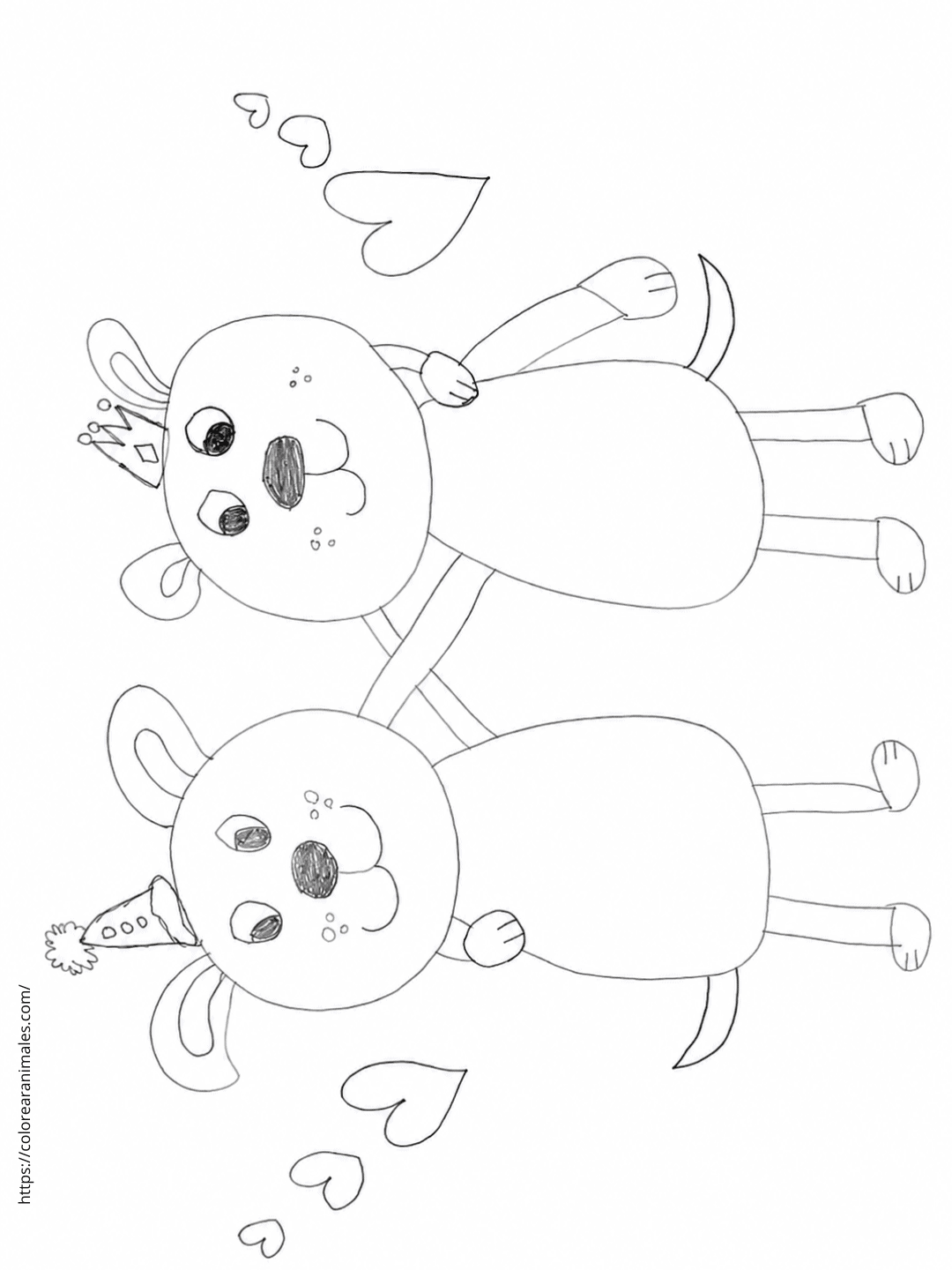 Perro amigable para colorear